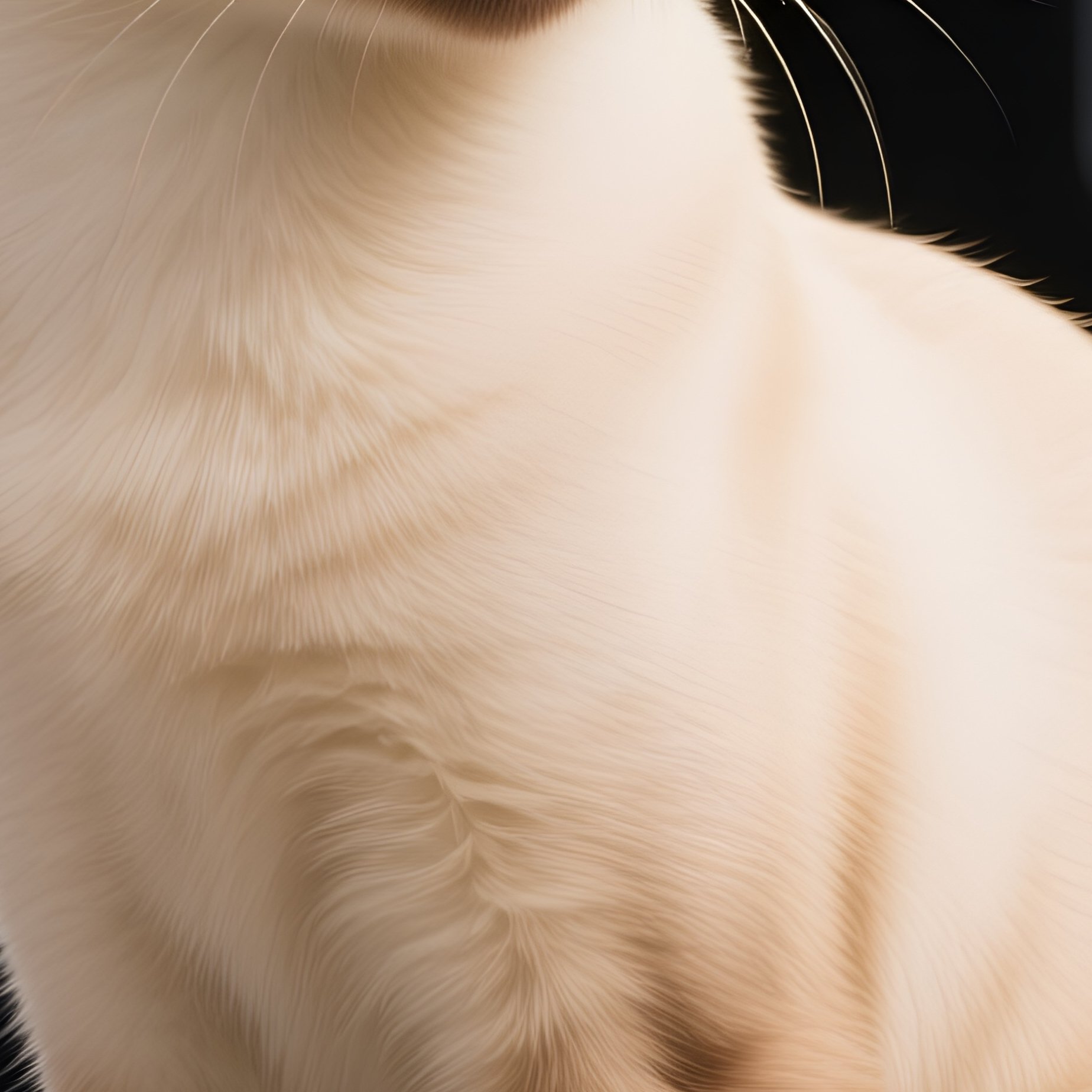 Science Fiction Balinese Cat Sitting Tail Wrapped Paws - Full Resolution Quality Preview