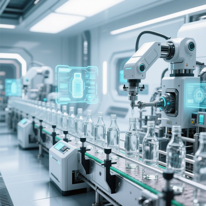 Science Fiction Bottling Line Glass Containers