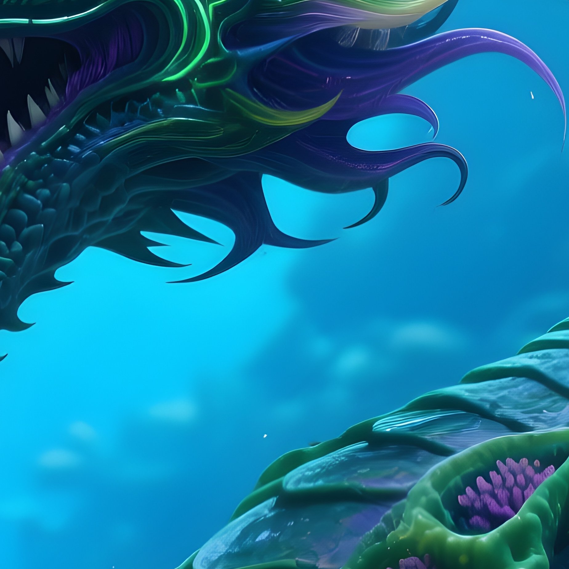 Science Fiction Coral Dragon Archway - Full Resolution Quality Preview