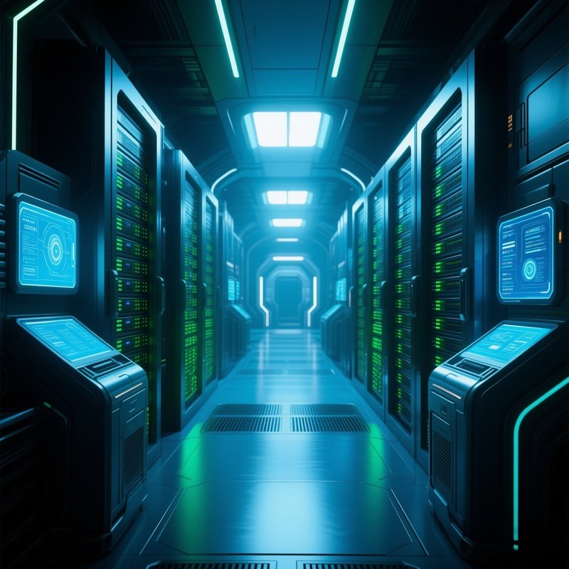 Science Fiction Data Center Corridor