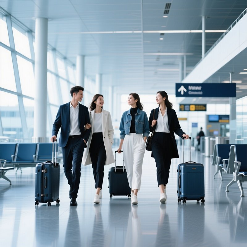Science Fiction Friends With Stylish Luggage
