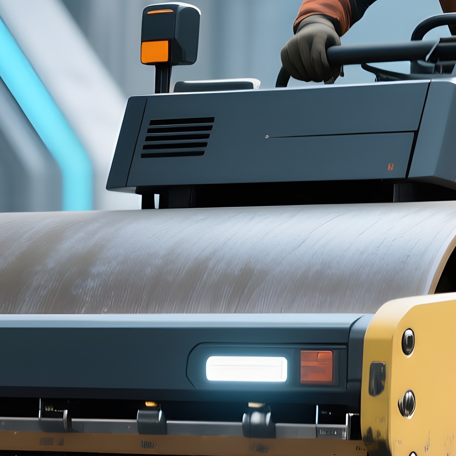 Science Fiction Road Roller Photorealistic - Full Resolution Quality Preview