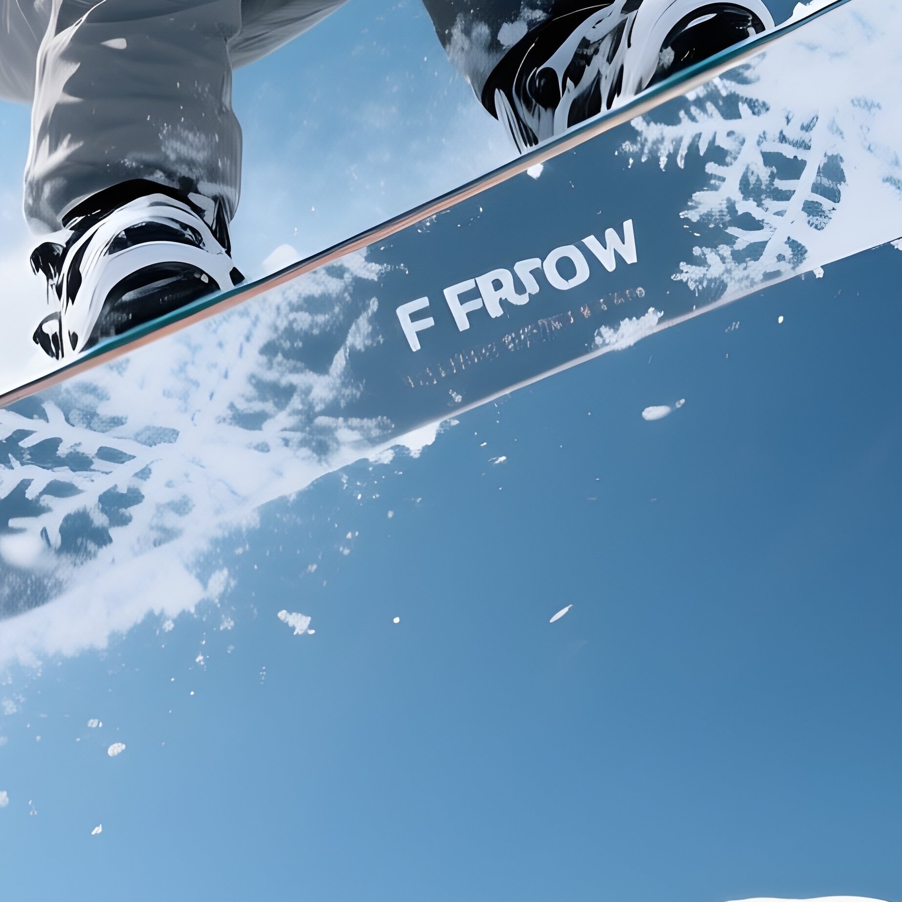 Science Fiction Snowboarder Frost Drifter Jumping Over Polar Bear - Full Resolution Quality Preview
