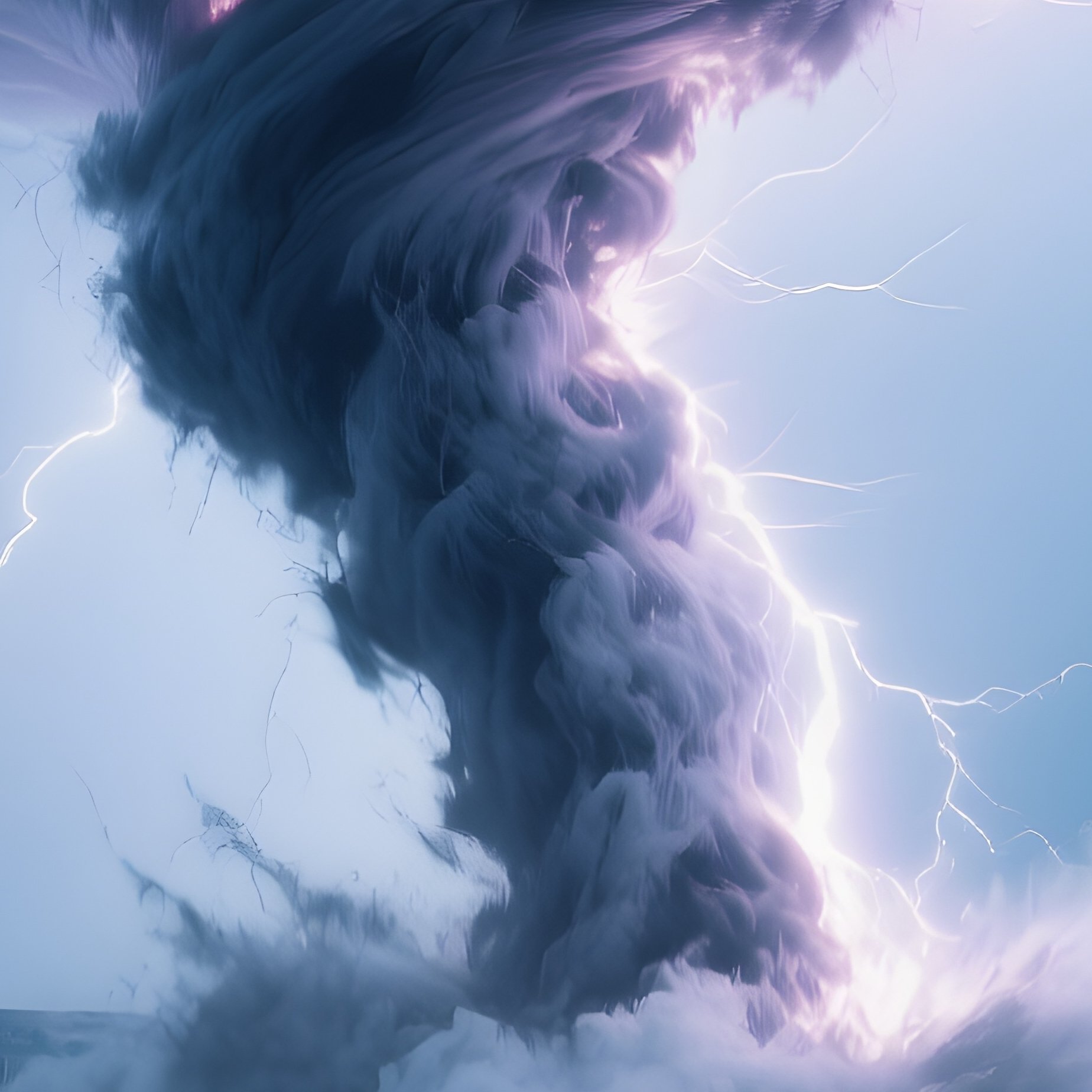 Science Fiction Tornado Lake Lightning - Full Resolution Quality Preview