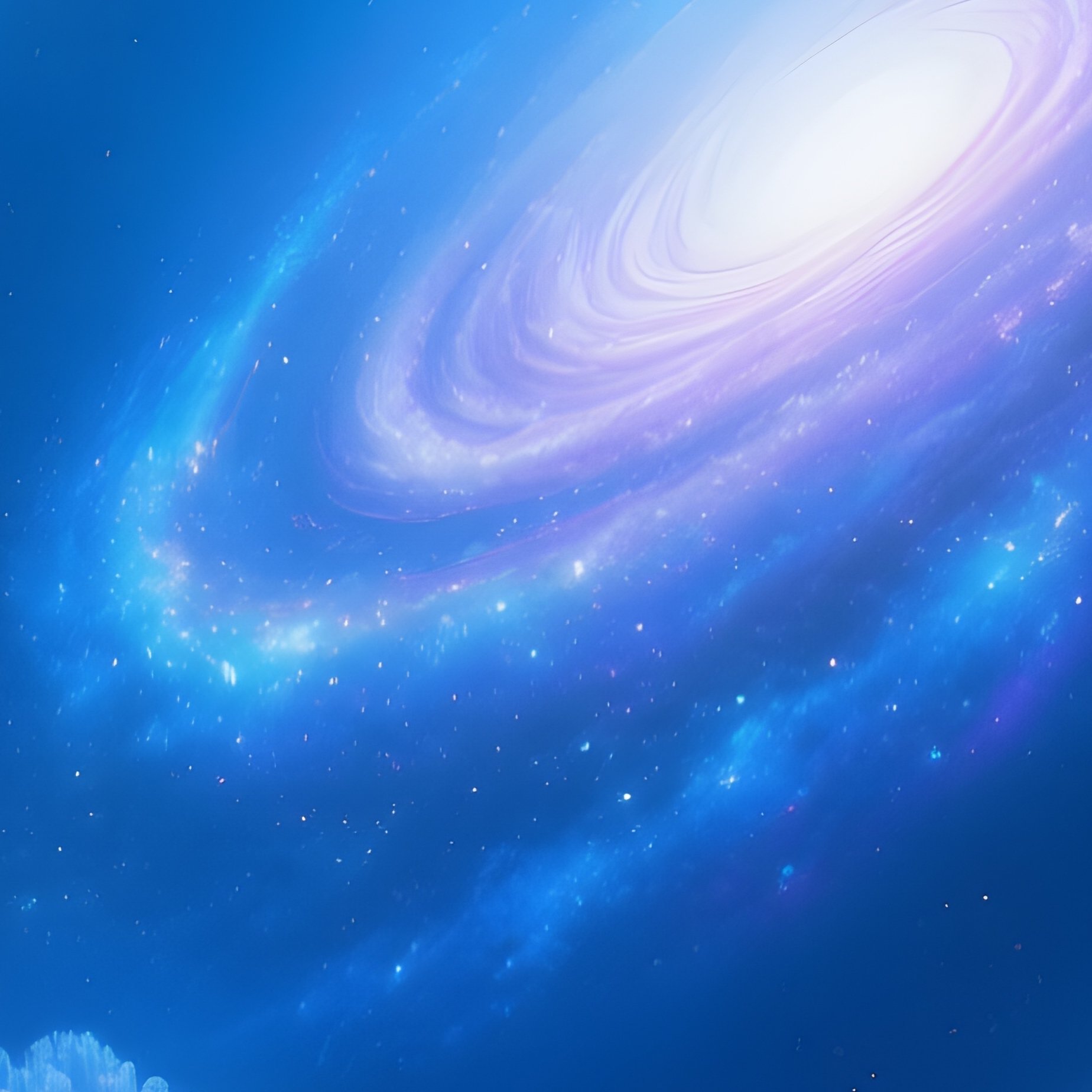 Science Fiction Underwater Spiral Galaxy Coral Reef - Full Resolution Quality Preview