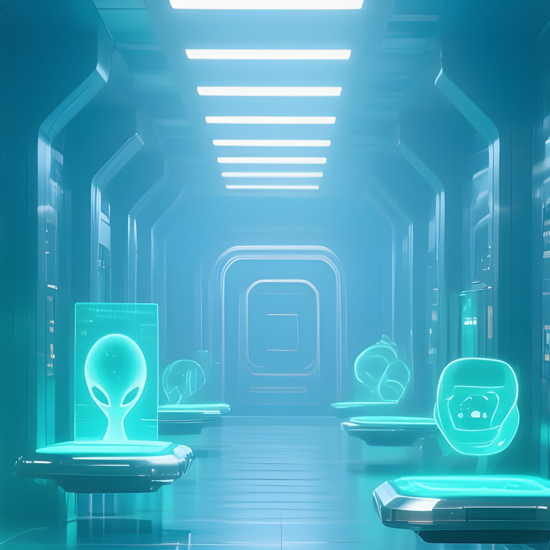 Science Fiction University Building Hallway - Full Resolution Quality Preview