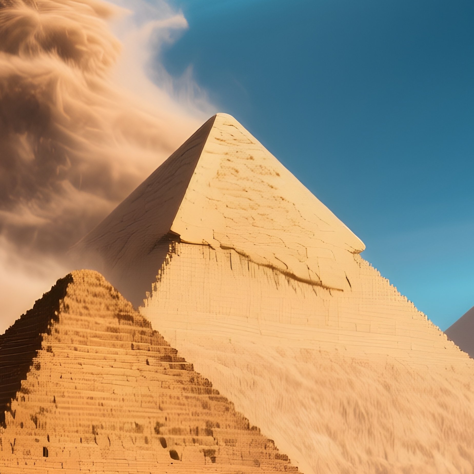Science Fiction Wind Sweeping Desert Pyramid Of Khafre - Full Resolution Quality Preview