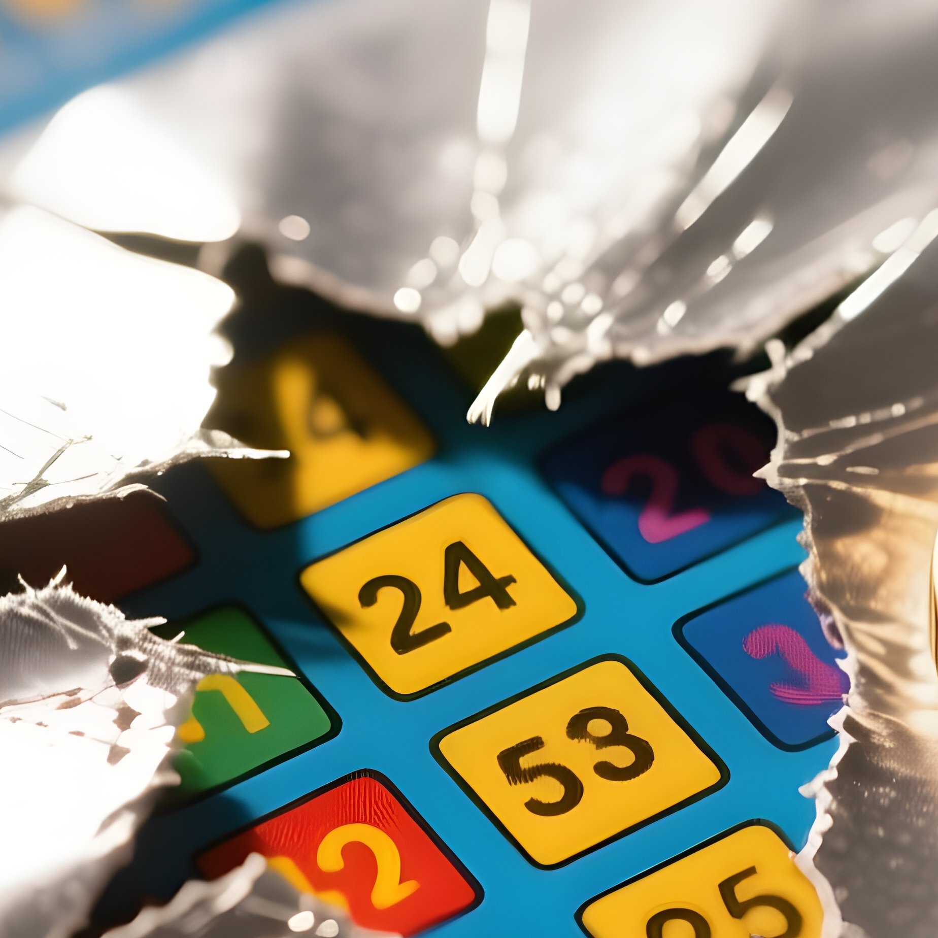 Scratch Card Lottery Ticket Silver Latex Coating Partially Scratched Off With Coin - Full Resolution Quality Preview