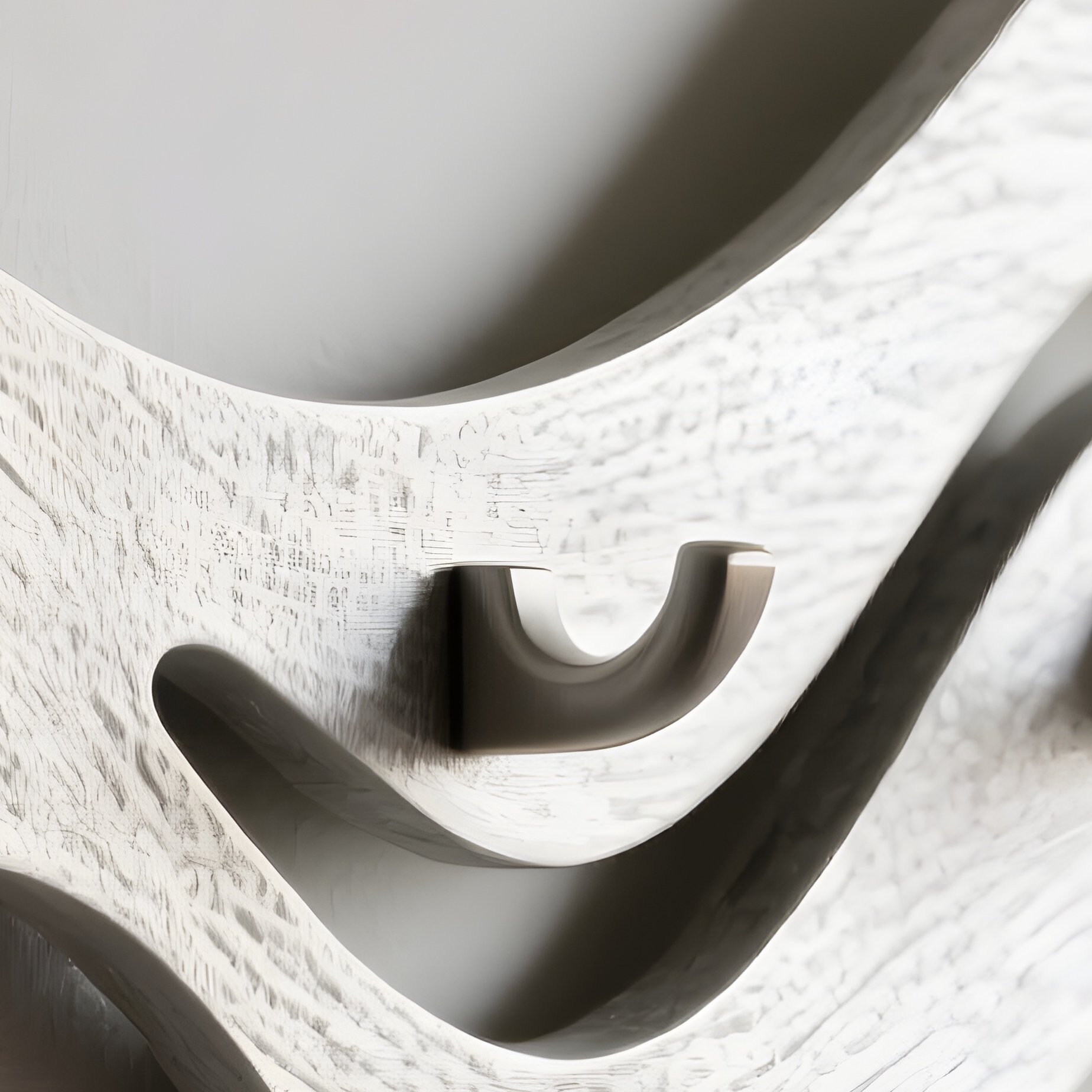 Sculptural Coat Hook System Art When Empty - Full Resolution Quality Preview