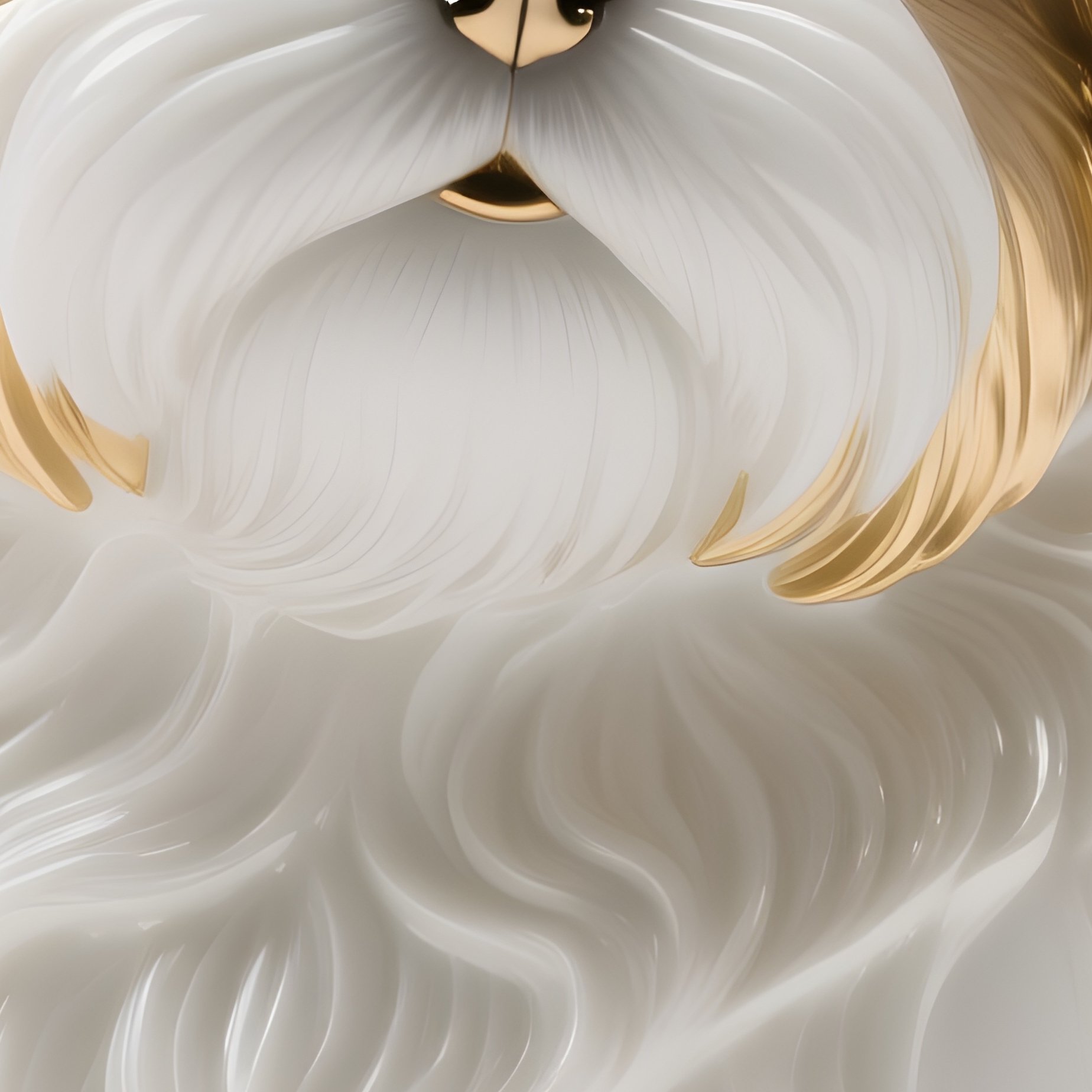 Sculpture Of A Shih Tzu Puppy Sitting Still - Full Resolution Quality Preview