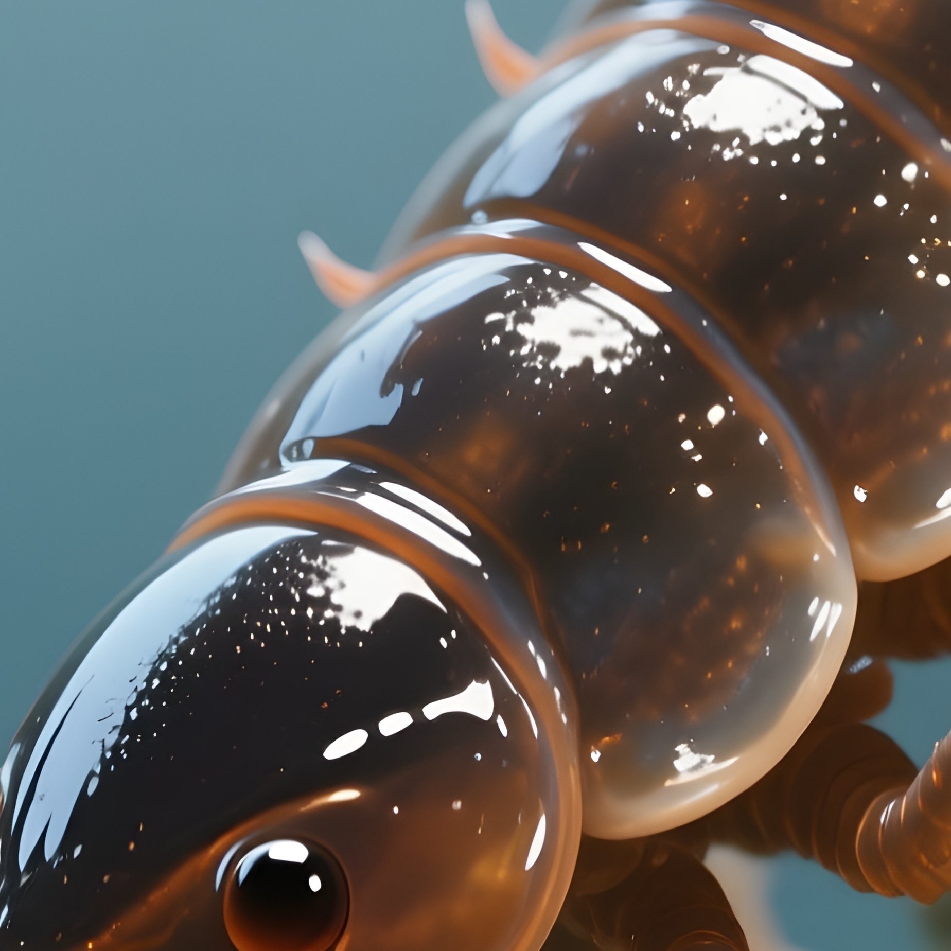 Sea Louse – Glossy Parasitic Form Clinging To Hosts. - Full Resolution Quality Preview