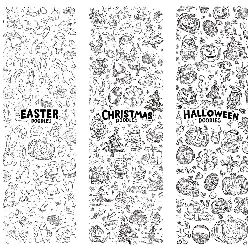 Seasonal Doodles For Easter Christmas And Halloween Easter