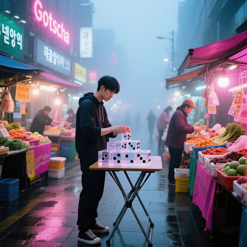 Seoul Market Fog Gotscha Dice