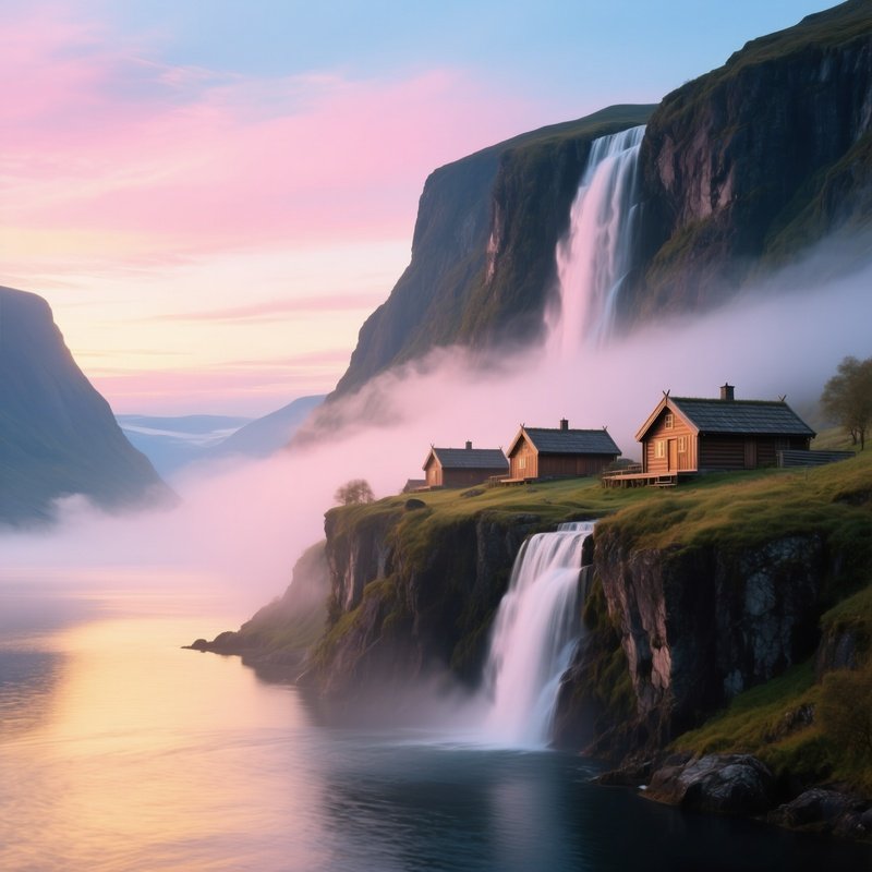 Serene Viking Fjord Sunrise