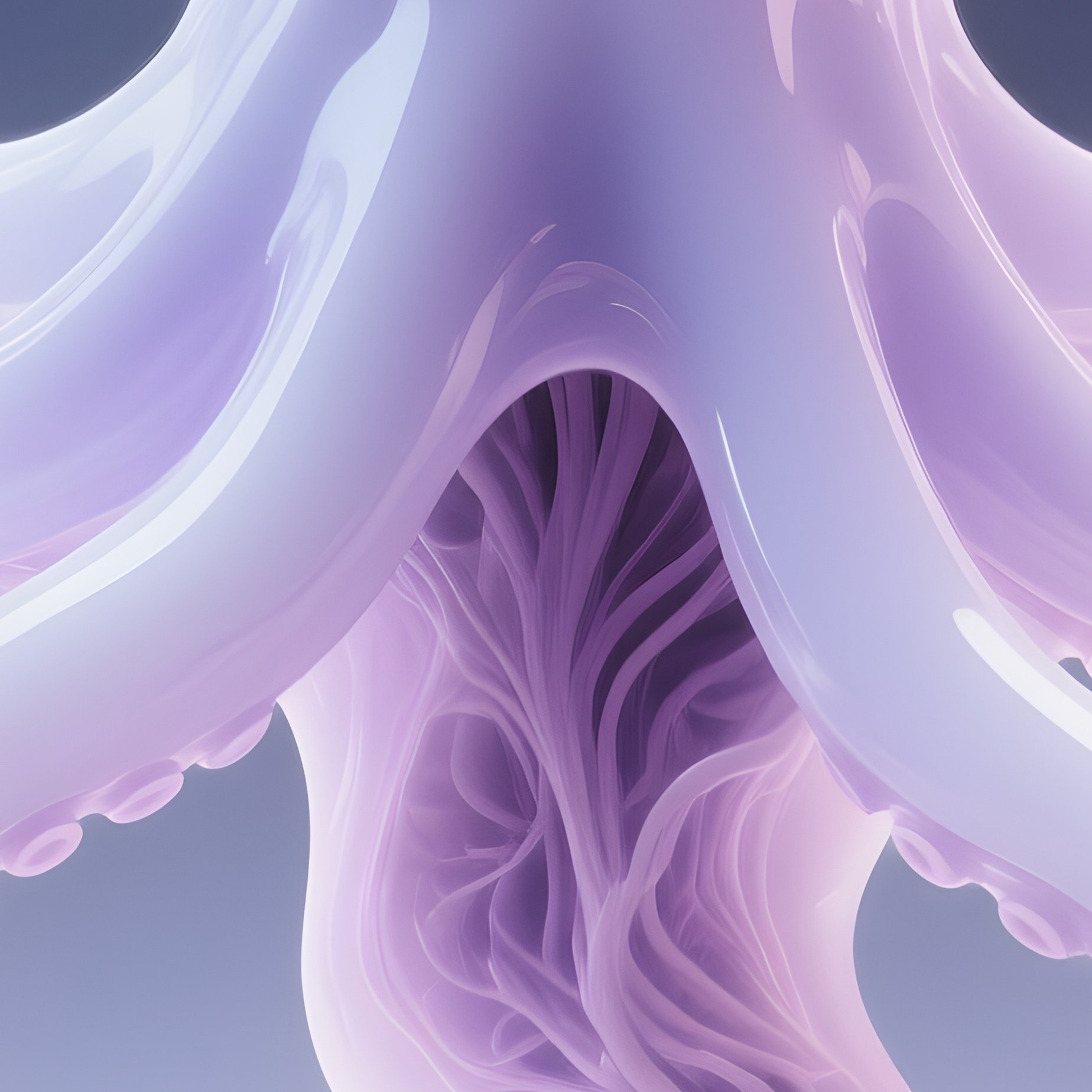 Seven Arm Octopus Pale Massive Body Hidden Extra Limb Abstract - Full Resolution Quality Preview