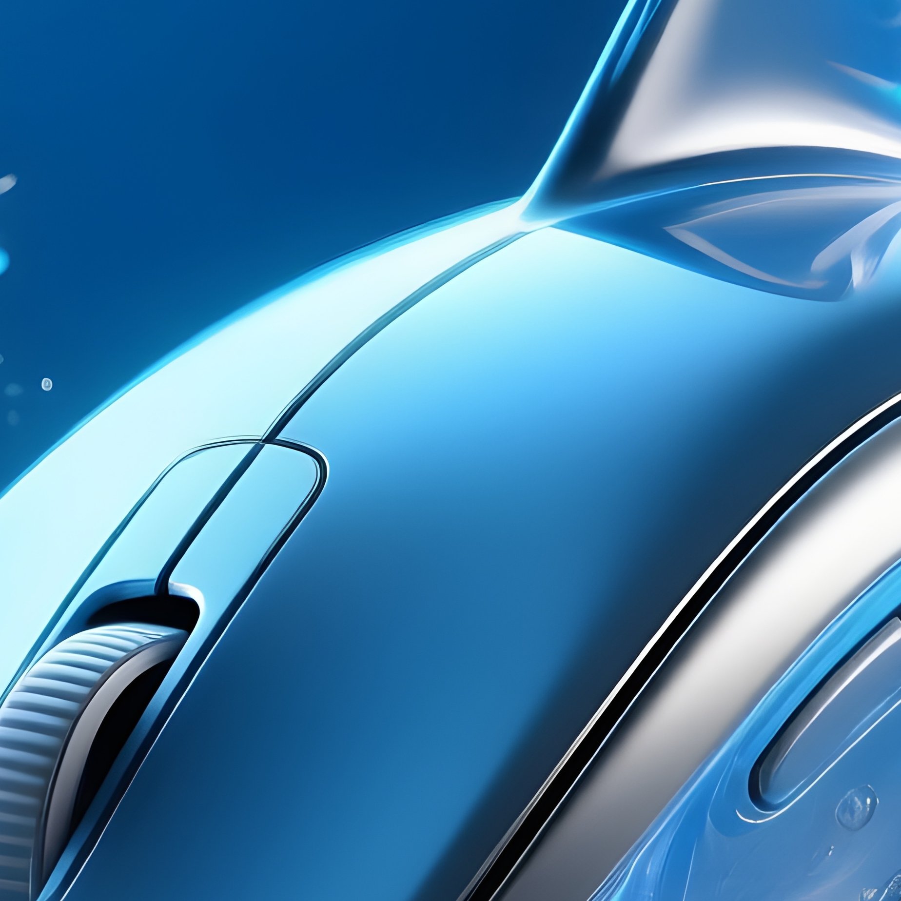 Shark Fin Vertical Mouse Cutting Through Water - Full Resolution Quality Preview