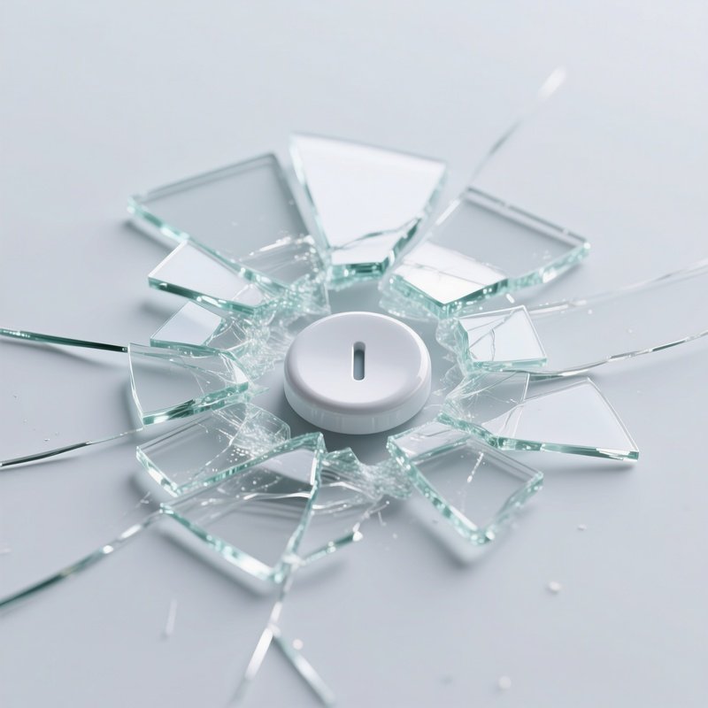 Shattered Glass Button Click Surface