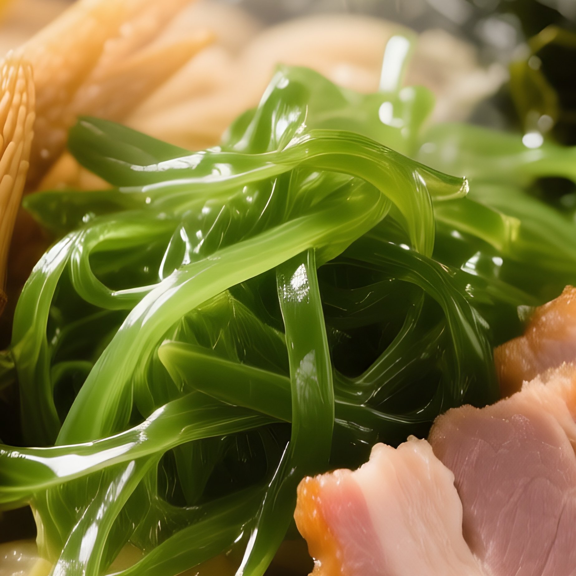 Shoyu Ramen With Soy Sauce Broth Noodles Bamboo Shoots Seaweed Sliced Pork - Full Resolution Quality Preview