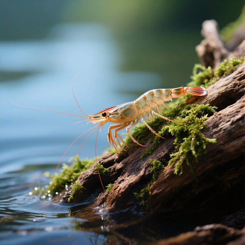 Shrimp_Climbing_Driftwood_With_Moss