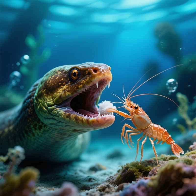 Shrimp Moray Teeth Cleaning Science Fiction