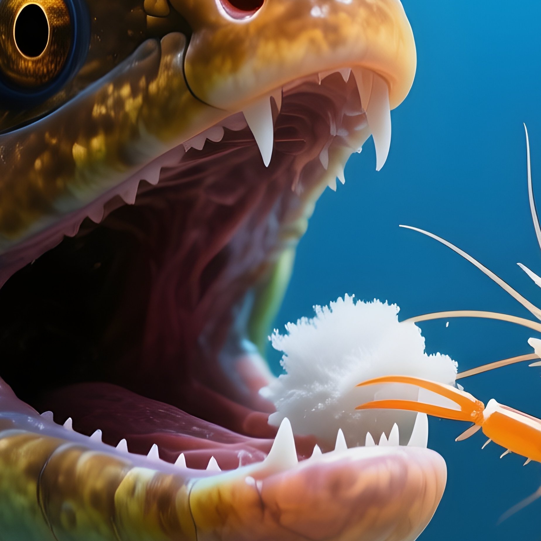 Shrimp Moray Teeth Cleaning Science Fiction - Full Resolution Quality Preview