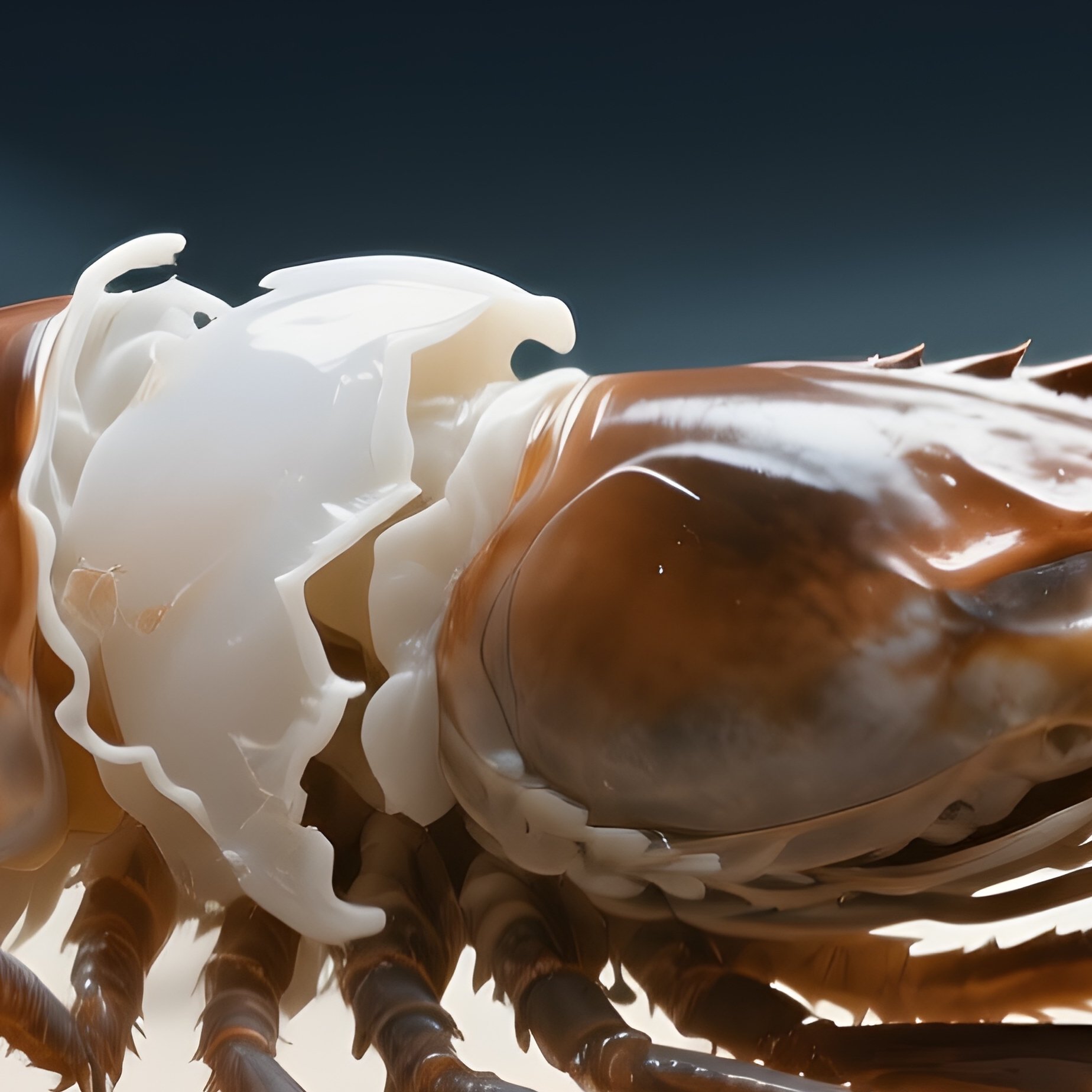 Shrimp Moult Drifting Slowly To The Sandy Floor Science Fiction - Full Resolution Quality Preview