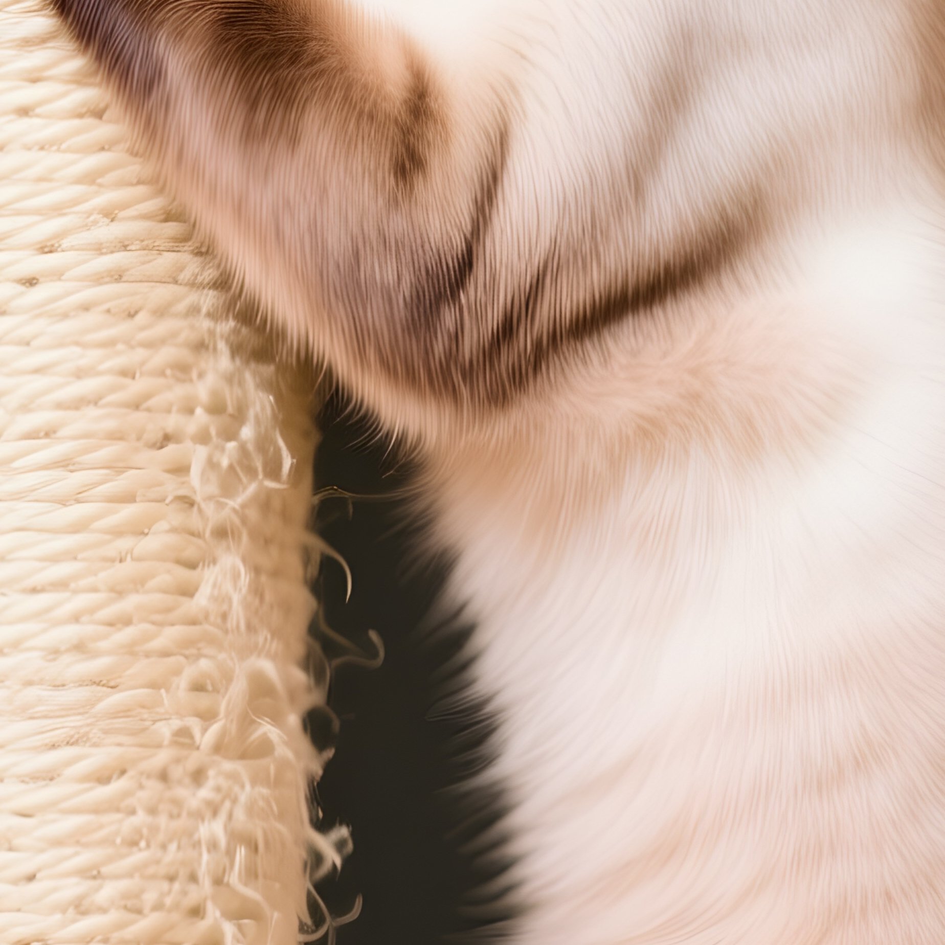 Siamese Cat Climbing Scratching Post Action - Full Resolution Quality Preview