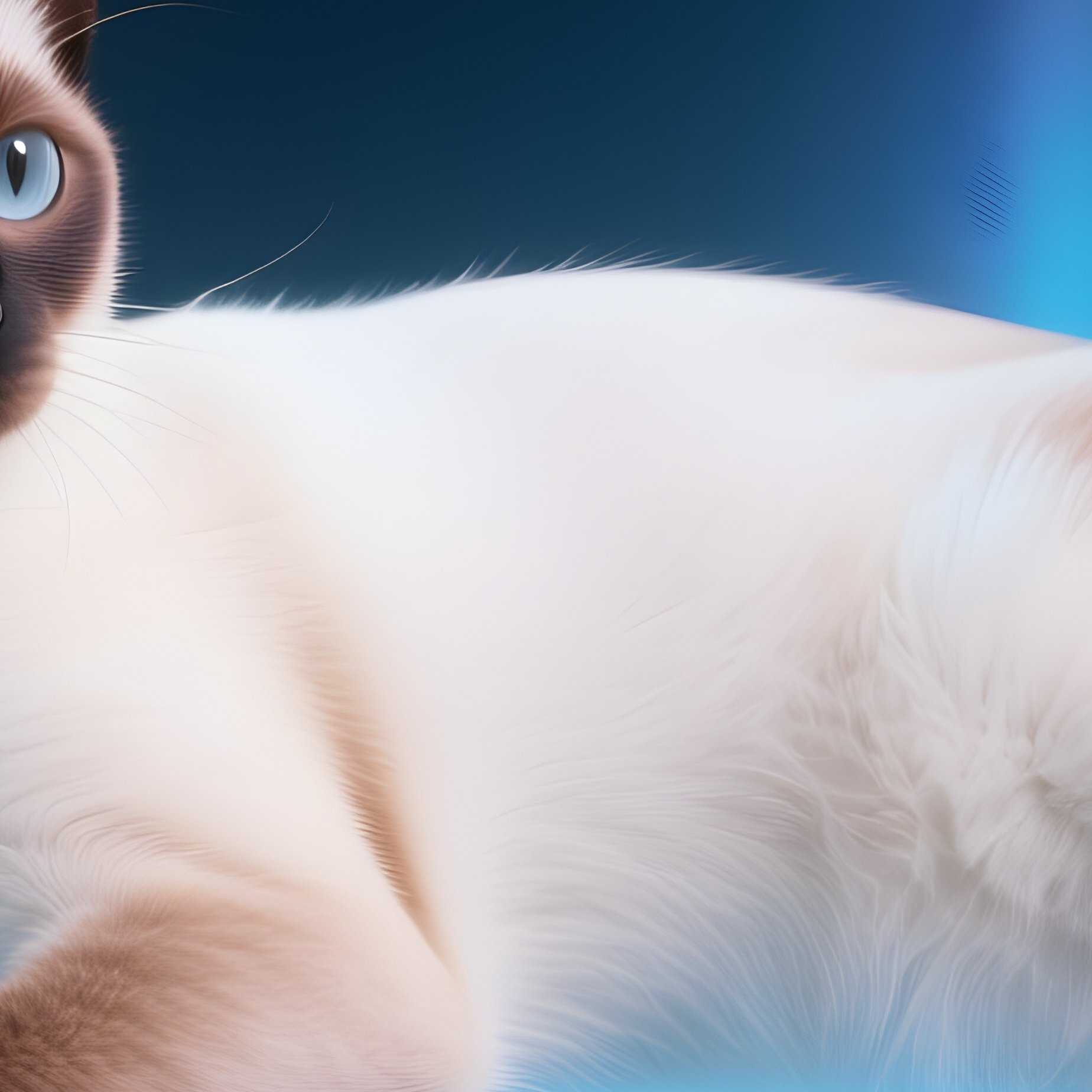 Siamese Cat Loaf Position Science Fiction - Full Resolution Quality Preview