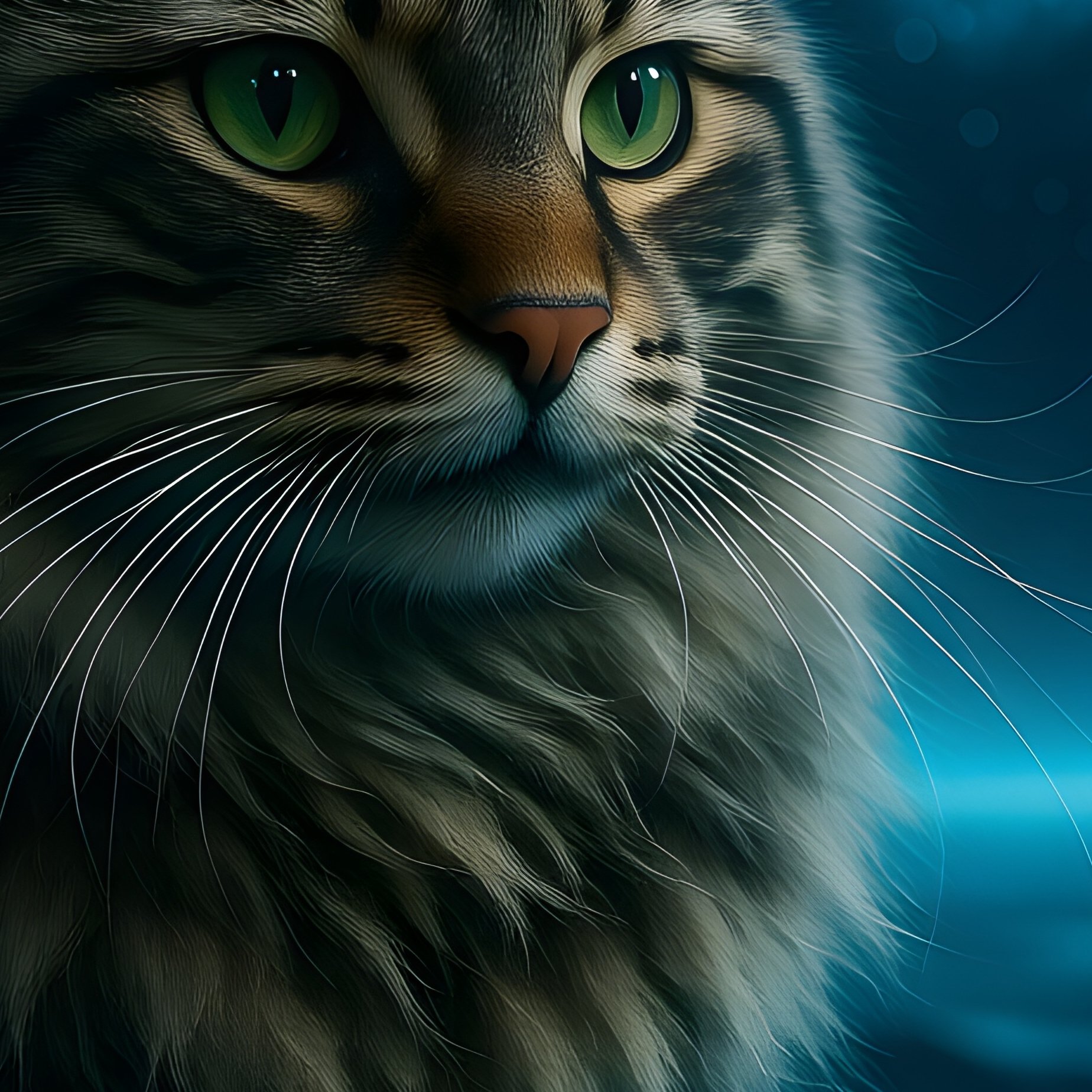 Siberian Cat Laying Side Paws Curl Science Fiction - Full Resolution Quality Preview