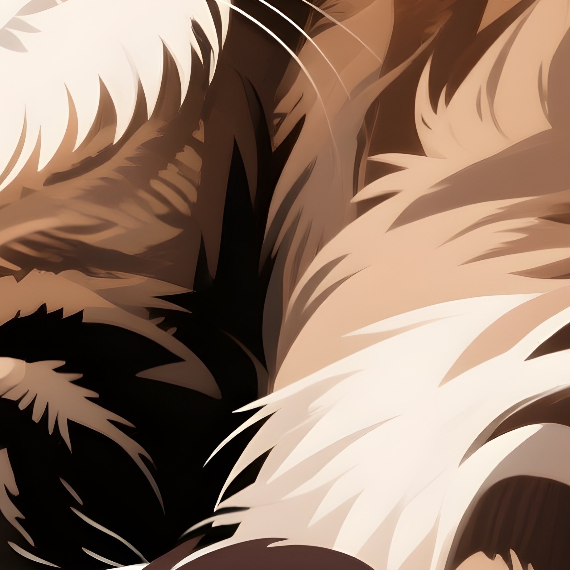 Siberian Cat Sitting Tail Around Paws Art - Full Resolution Quality Preview