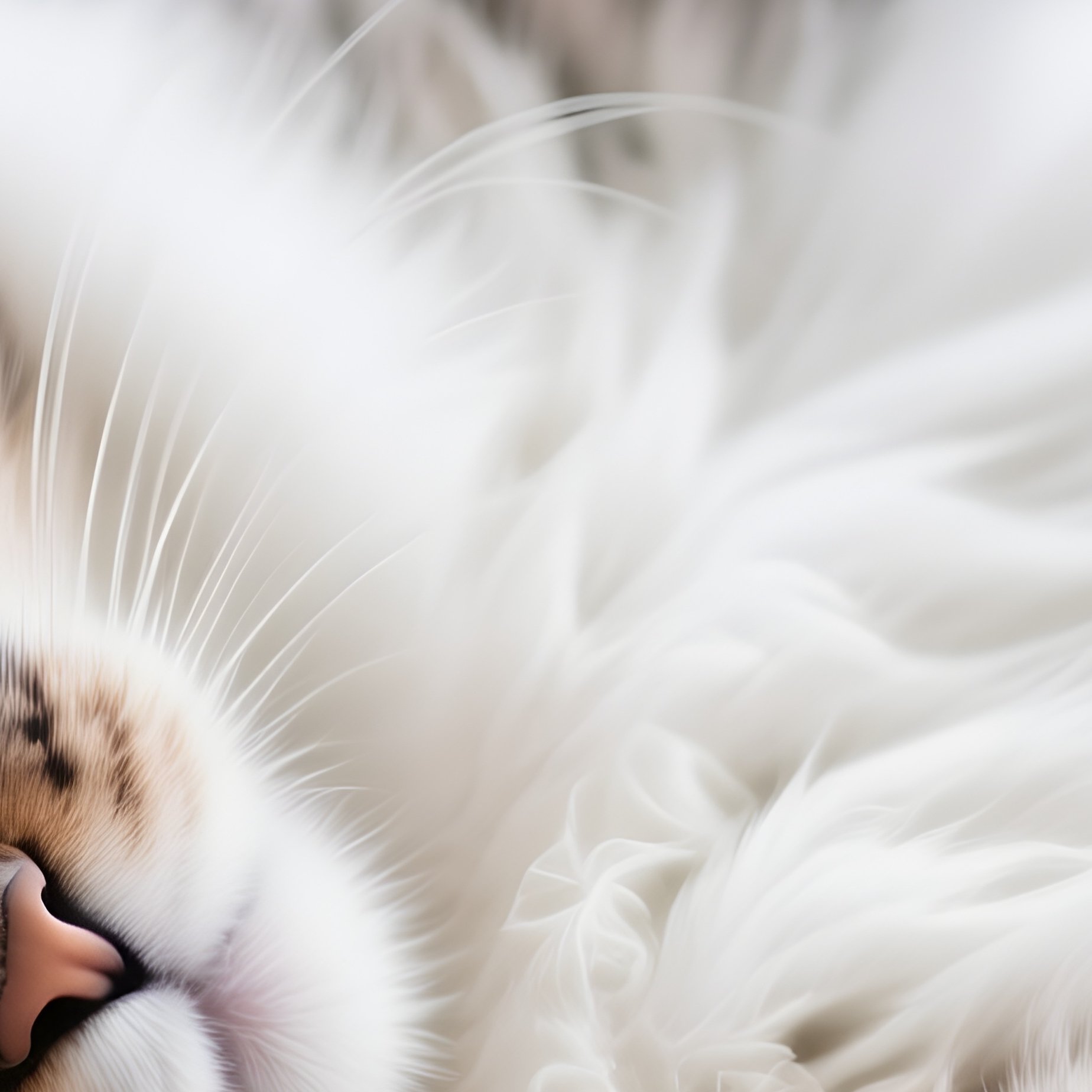 Siberian Cat Sleeping Back - Full Resolution Quality Preview