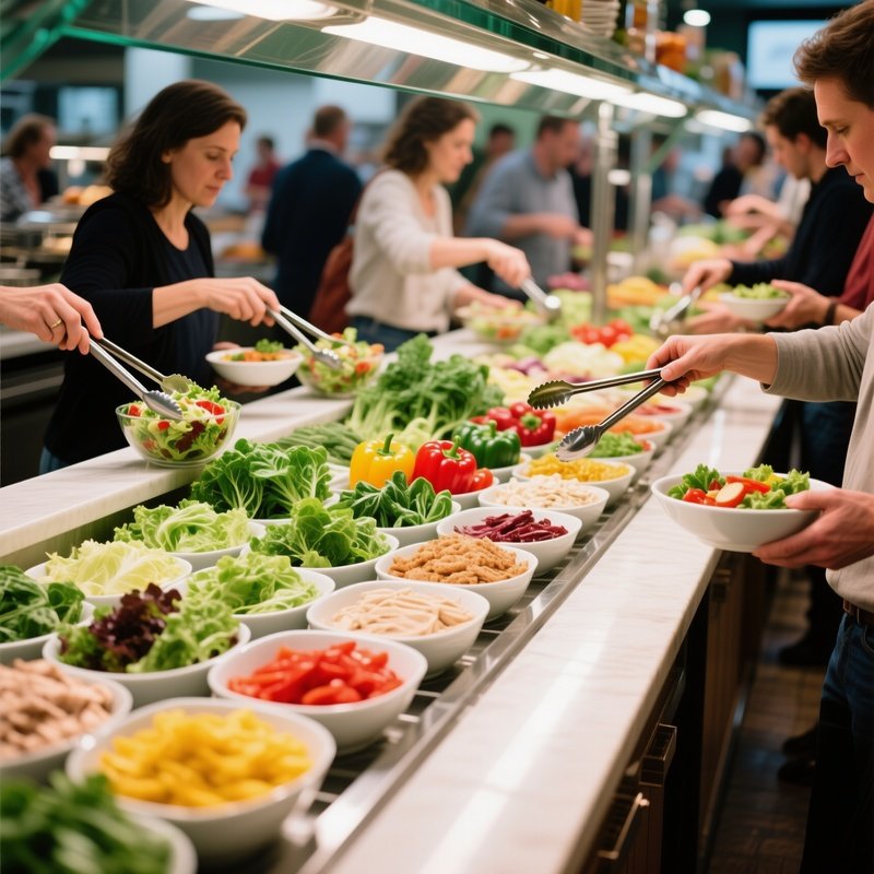 Sides Salads Dodatki Restaurant Salad Bar