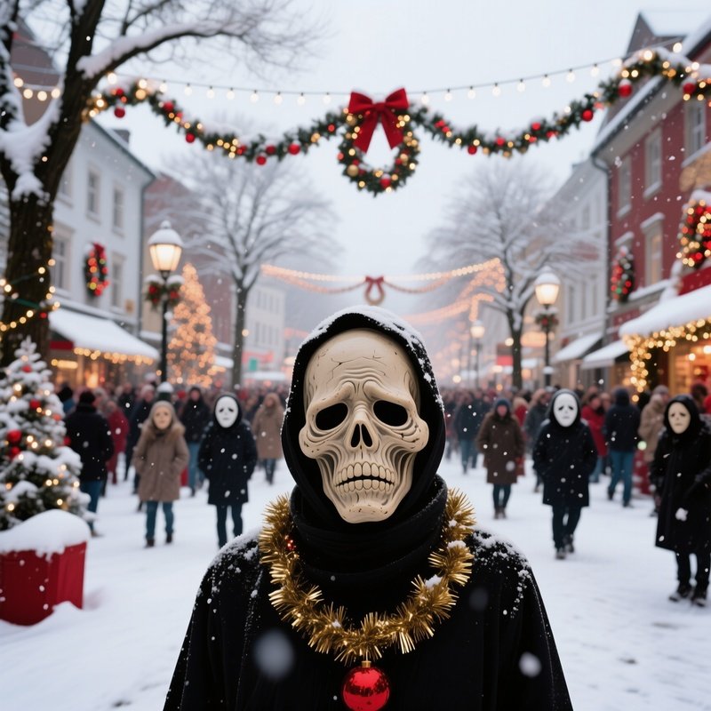 Silent Christmas Festival With Wax Masks