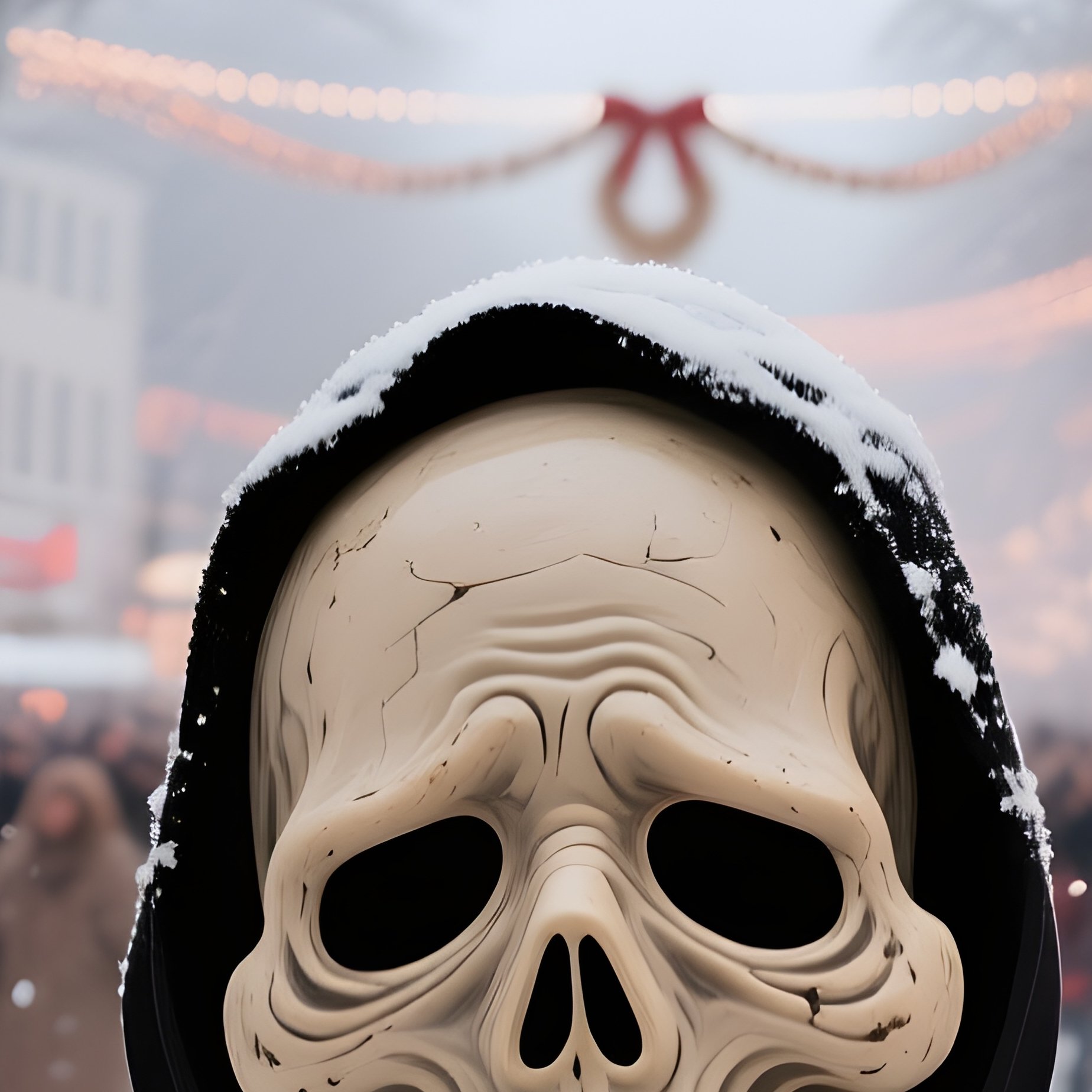 Silent Christmas Festival With Wax Masks - Full Resolution Quality Preview