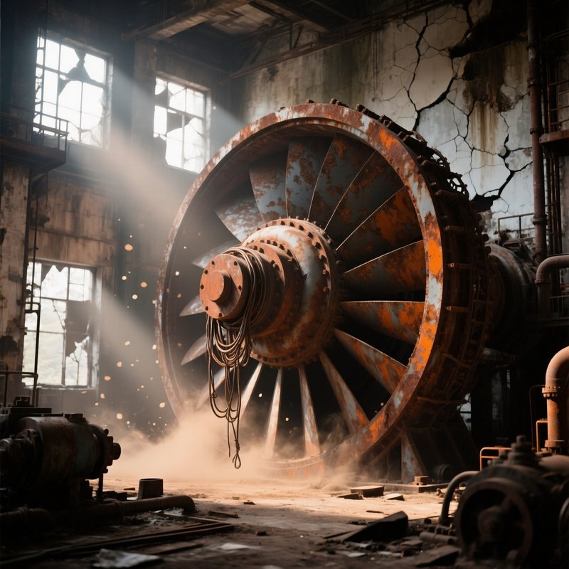 Silent Turbine Abandoned Power Plant