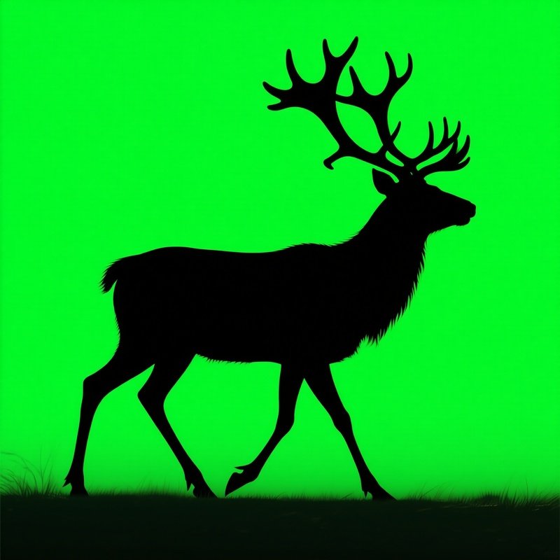 Silhouette Of A Reindeer Reindeer Silhouette