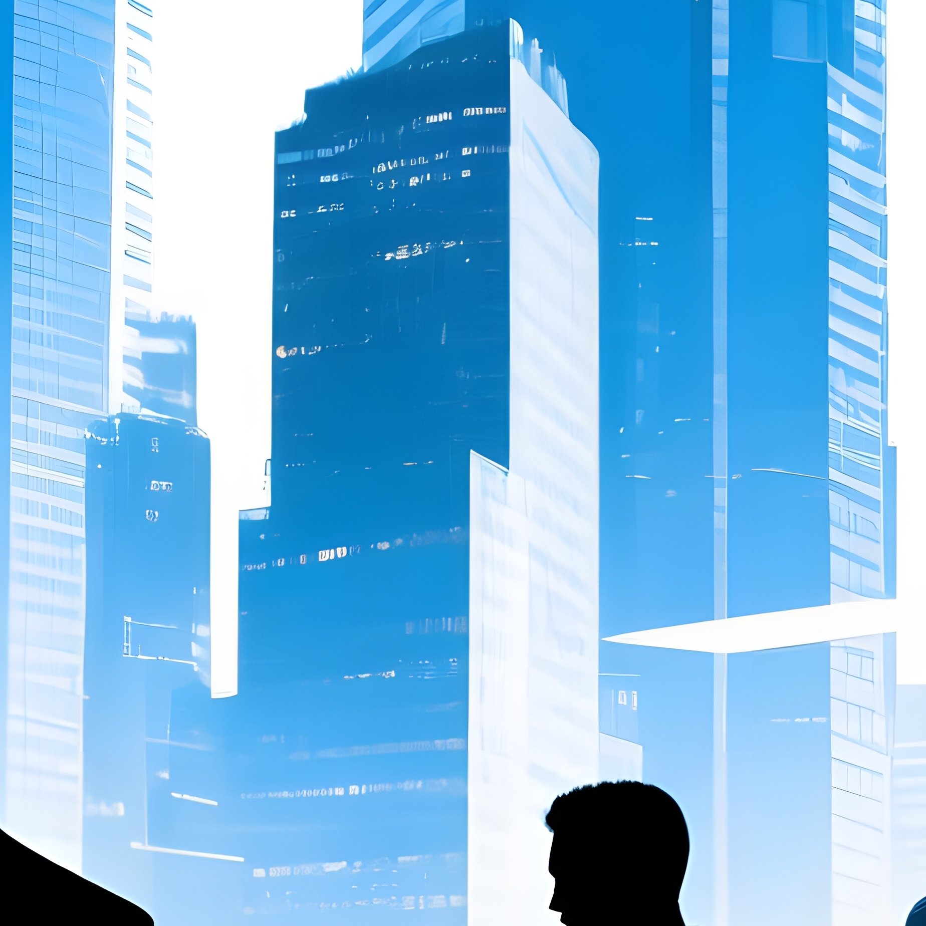Silhouettes Of Business People In A Corporate Setting Business - Full Resolution Quality Preview
