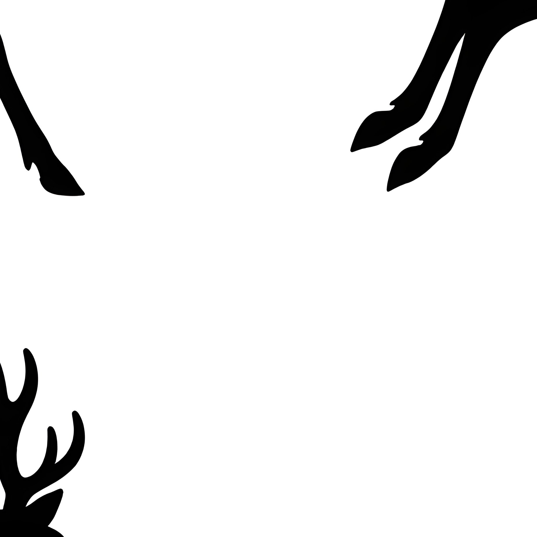 Silhouettes Of Deer In Various Poses Deer Silhouette - Full Resolution Quality Preview