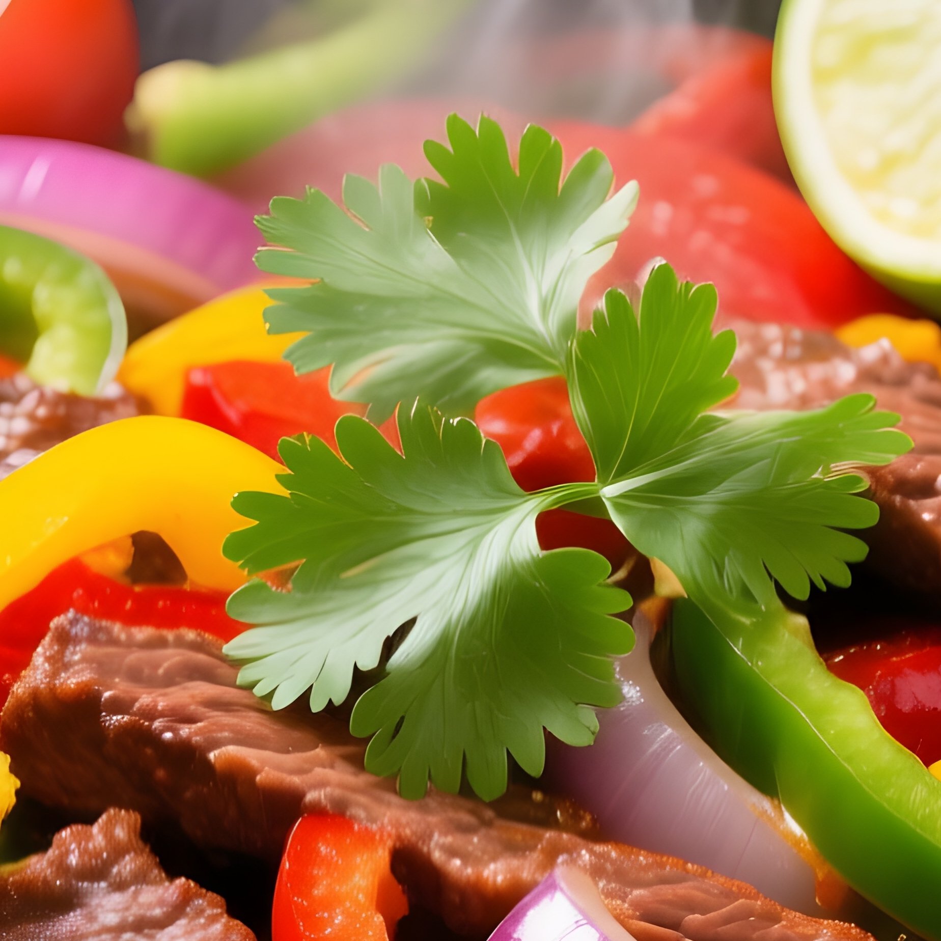 Sizzling Beef Fajitas With Veggies - Full Resolution Quality Preview