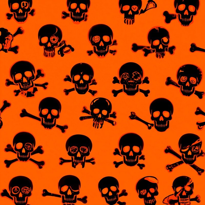 Skull And Crossbones Pattern Skull Crossbones