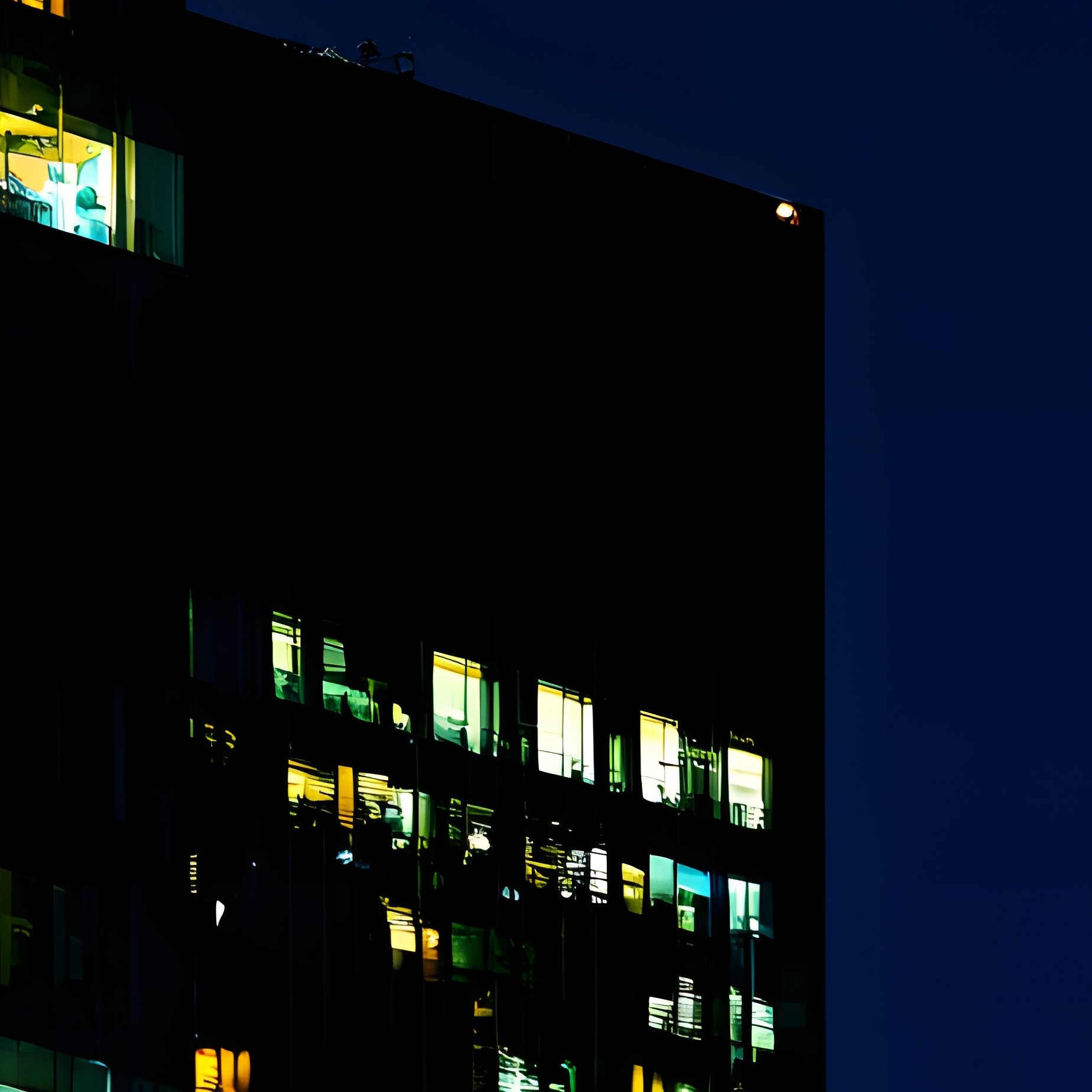 Skyscrapers At Night Nighttime Cityscape - Full Resolution Quality Preview