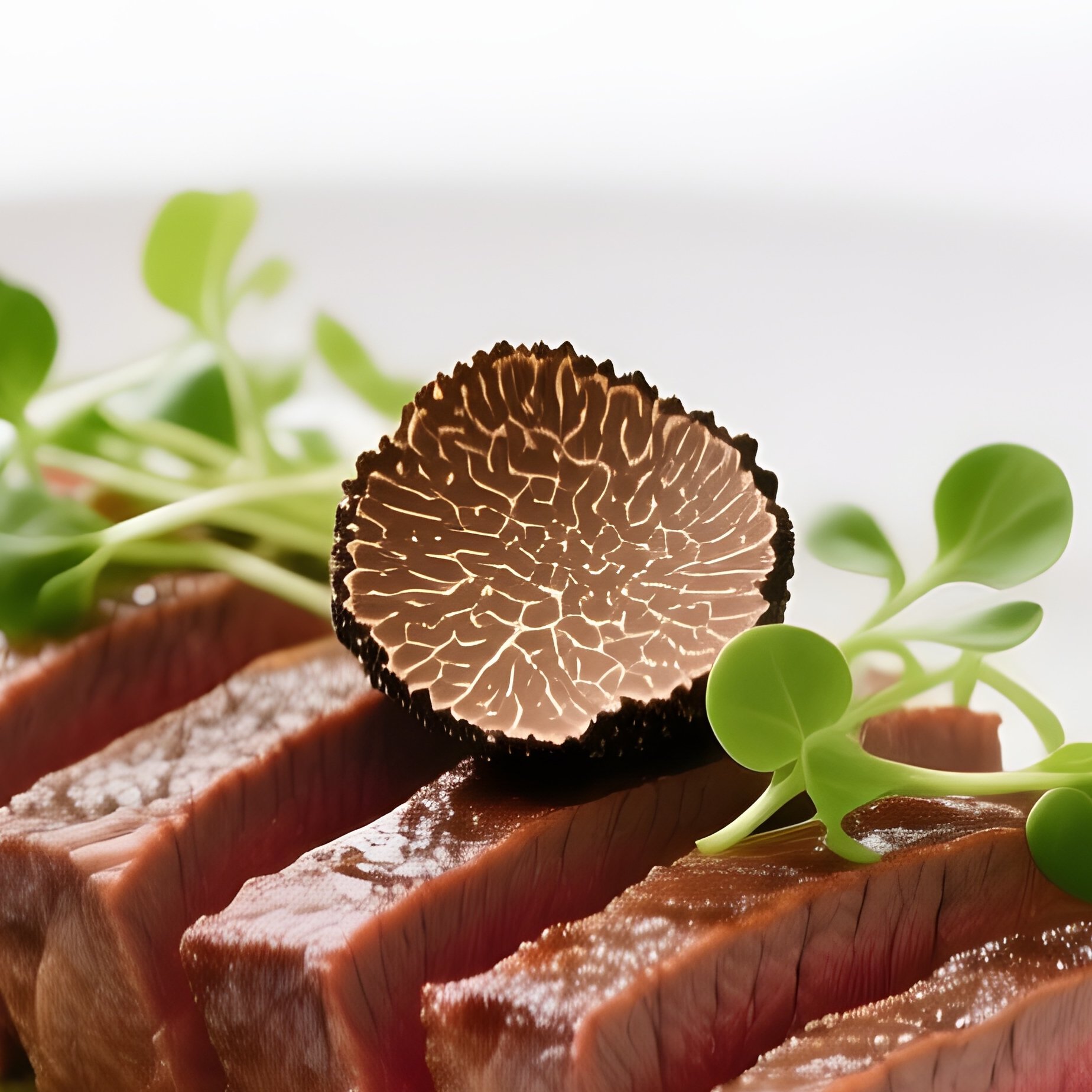 Sliced Beef Tenderloin With Garnish - Full Resolution Quality Preview