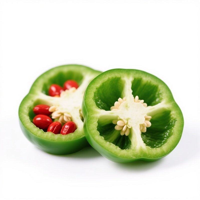 Sliced Green Peppers Green Pepper Sliced Vegetables