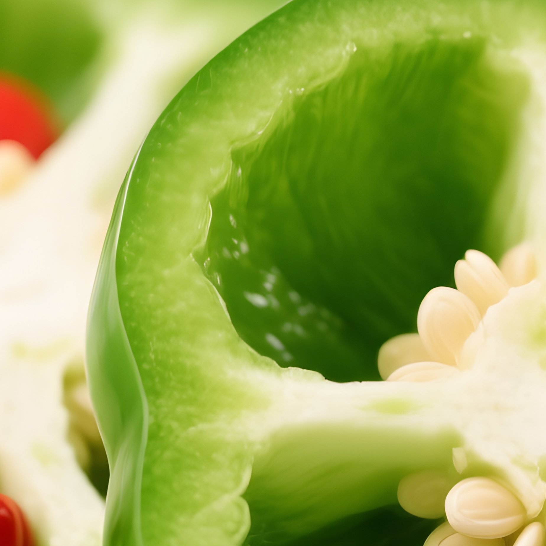 Sliced Green Peppers Green Pepper Sliced Vegetables - Full Resolution Quality Preview