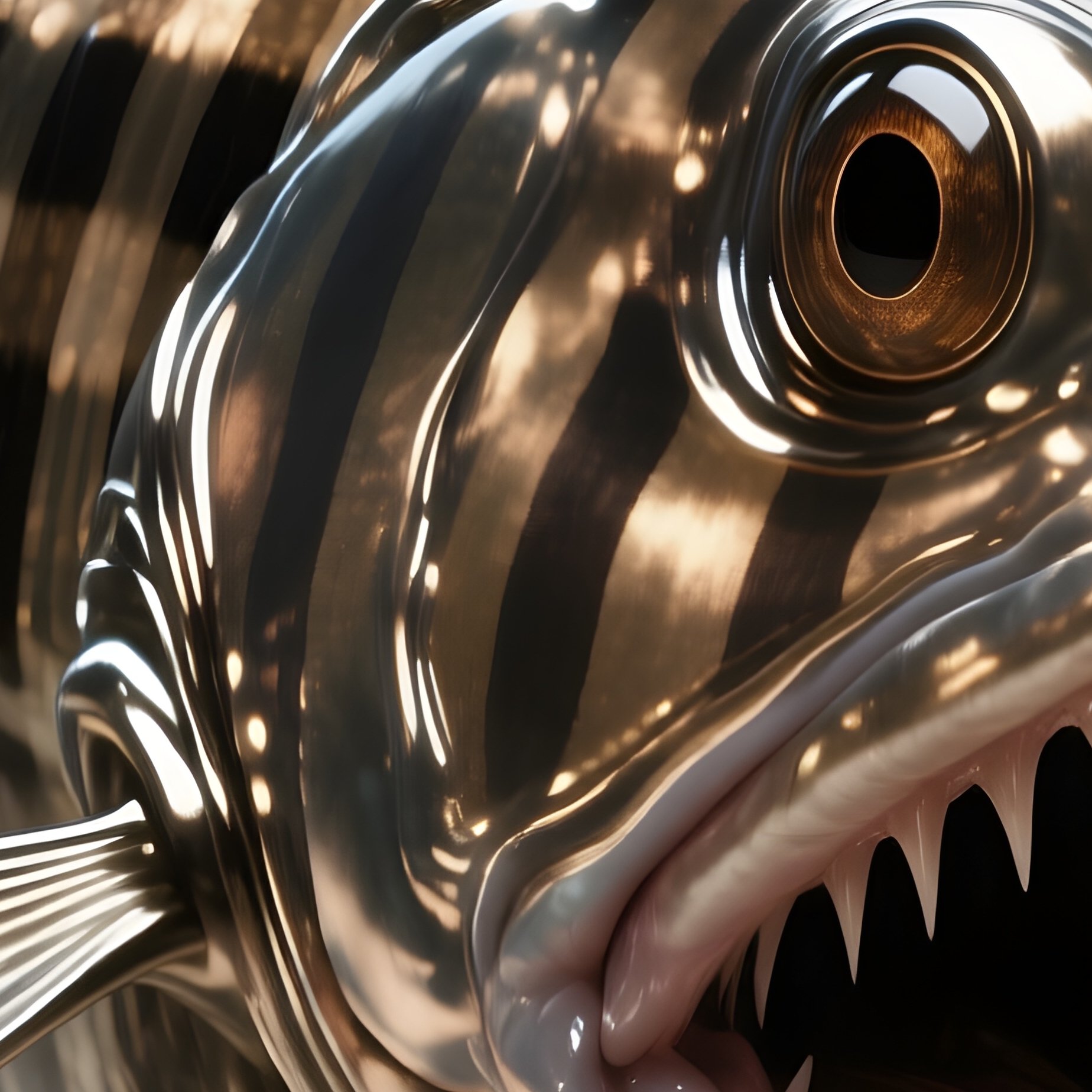 Sloane’S Viperfish – Metallic Striped Body With Swordlike Lower Jaw. - Full Resolution Quality Preview