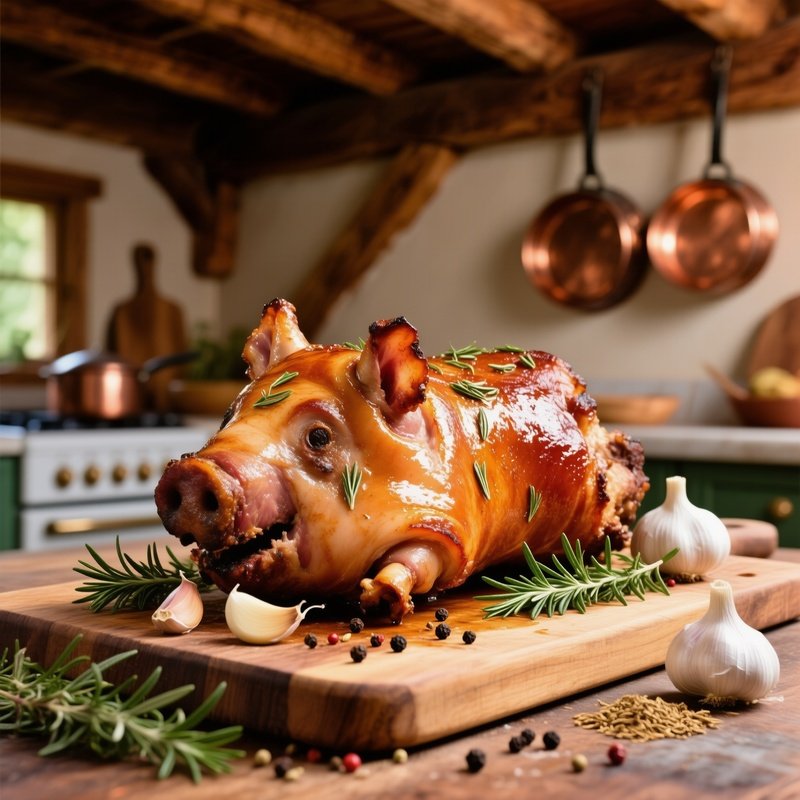 Slow Roasted Porchetta With Fennel Garlic Rosemary