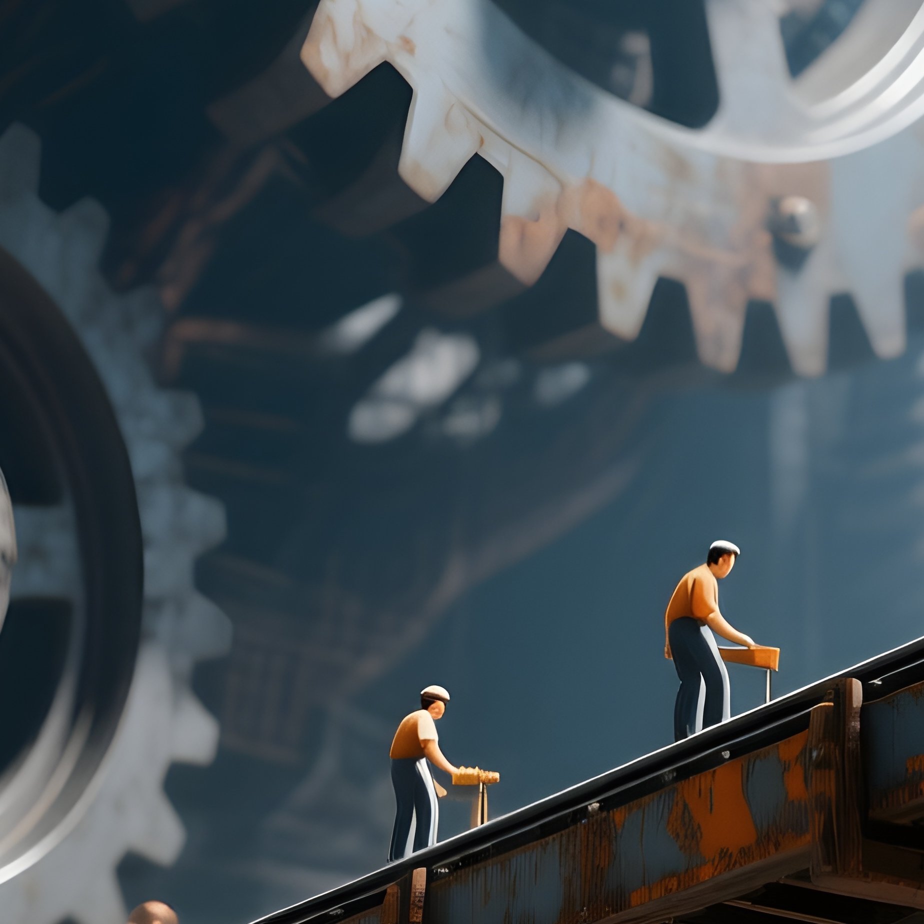 Small People Among Giant Machines - Full Resolution Quality Preview