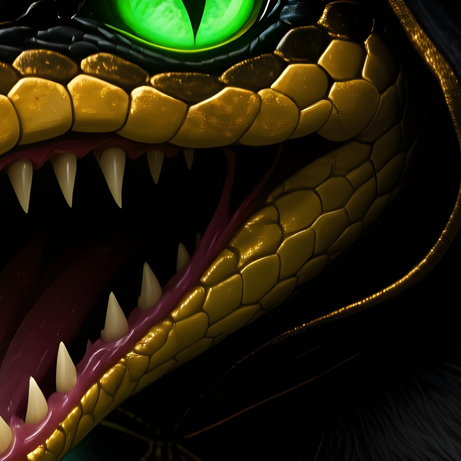 Snake Head Mouse Cobra Head Fangs - Full Resolution Quality Preview