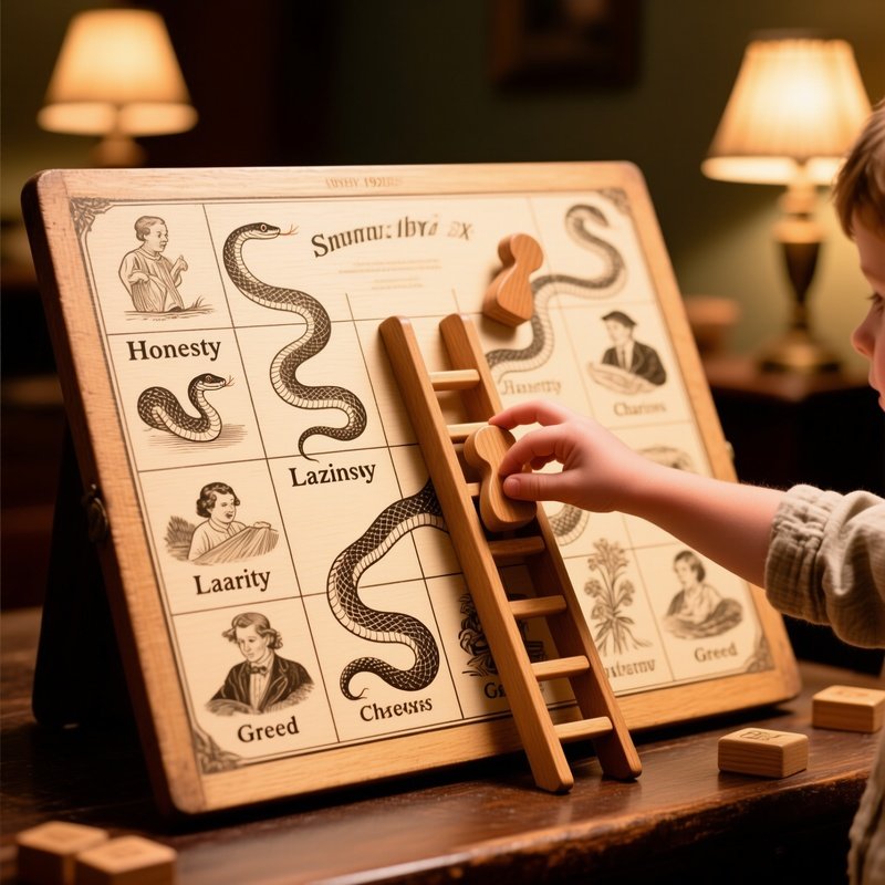 Snakes And Ladders Vintage 1920S Board