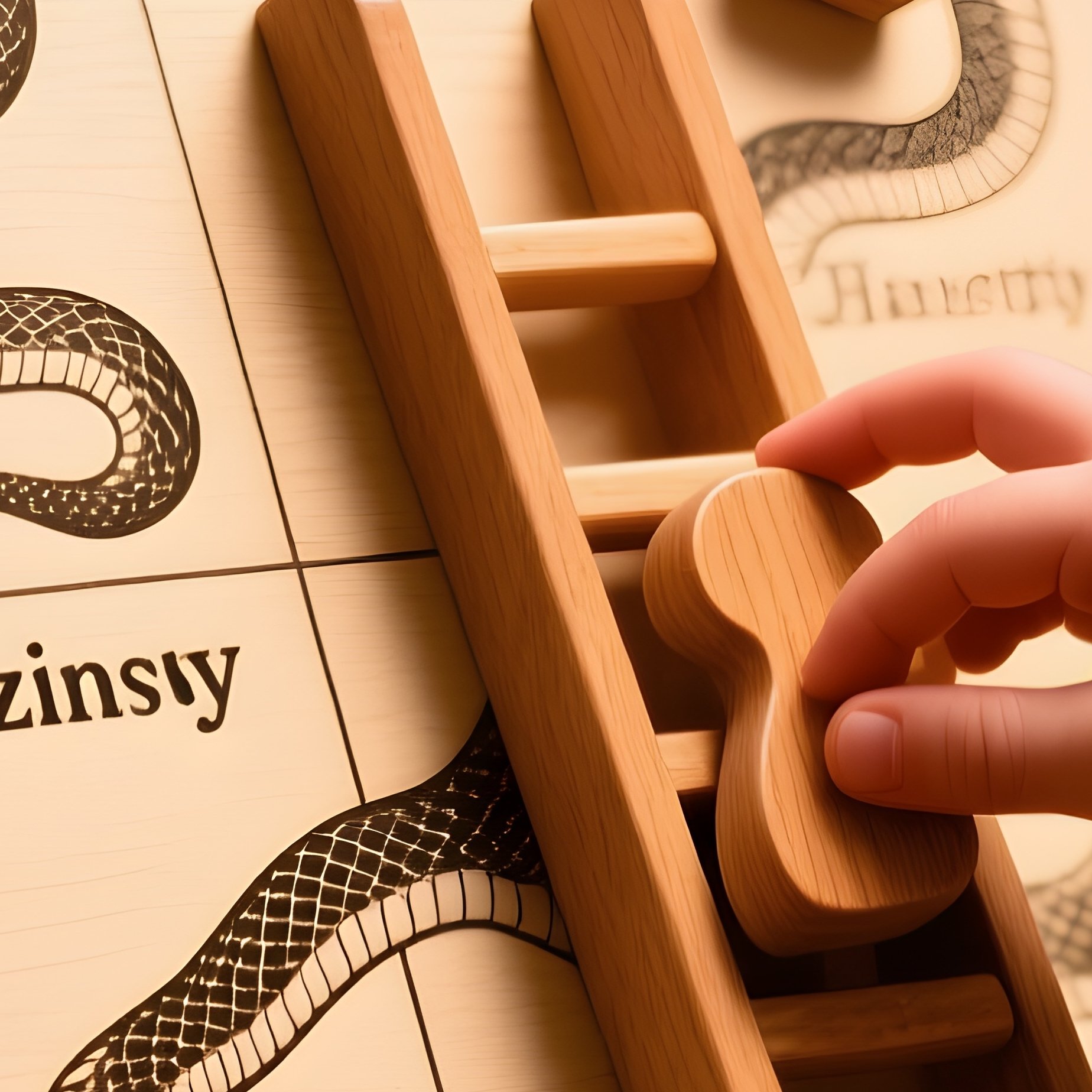 Snakes And Ladders Vintage 1920S Board - Full Resolution Quality Preview